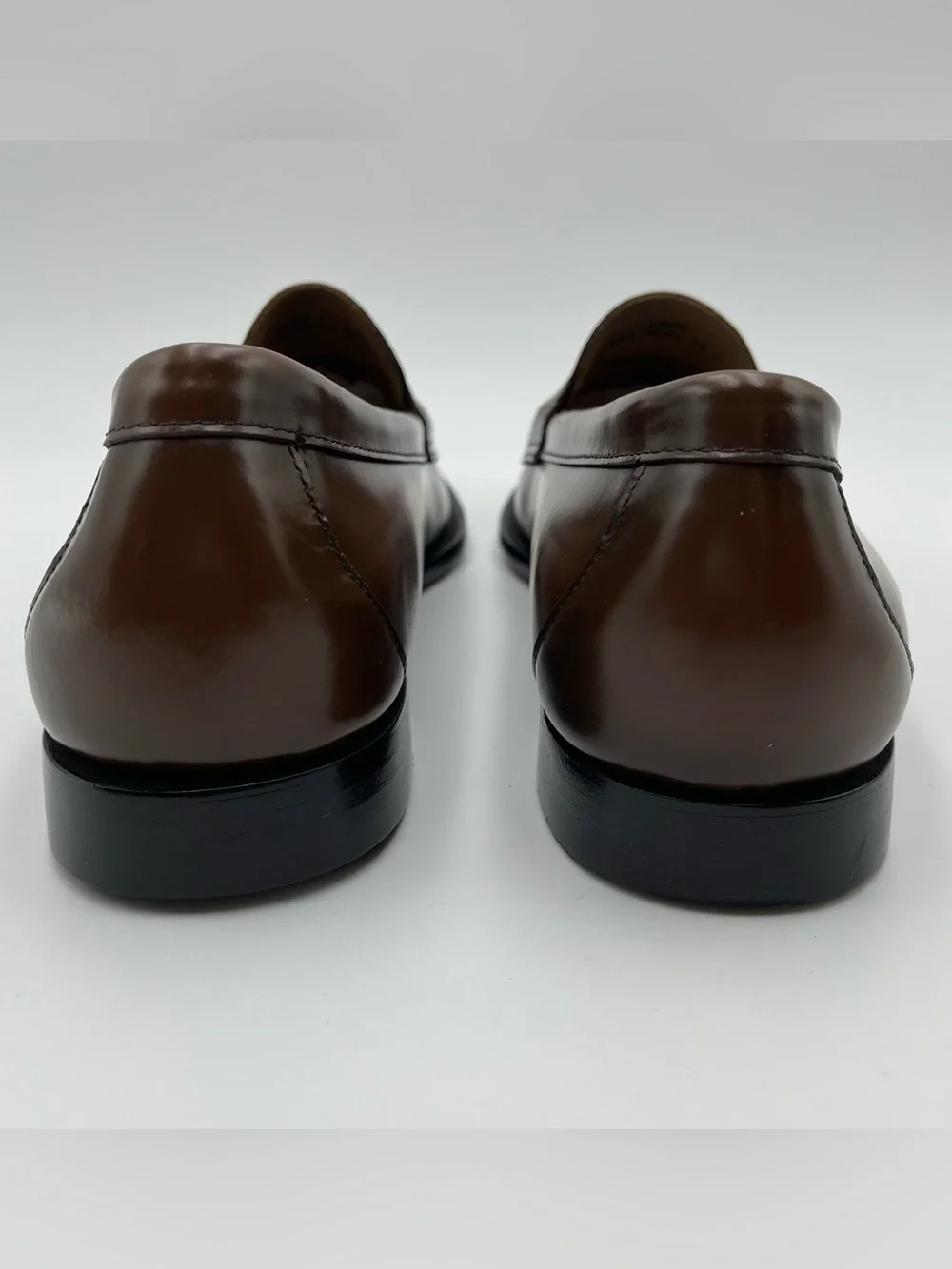 G.H. Bass Men SZ 13D Logan Weejun Cognac Leather Penny Loafers MSRP $195